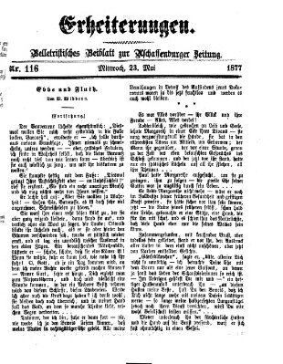 Erheiterungen (Aschaffenburger Zeitung) Mittwoch 23. Mai 1877