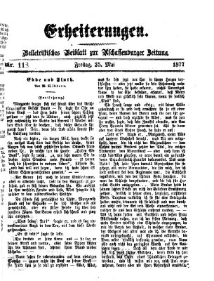 Erheiterungen (Aschaffenburger Zeitung) Freitag 25. Mai 1877