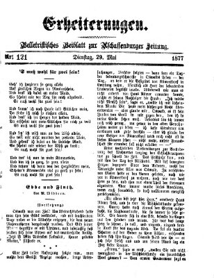 Erheiterungen (Aschaffenburger Zeitung) Dienstag 29. Mai 1877