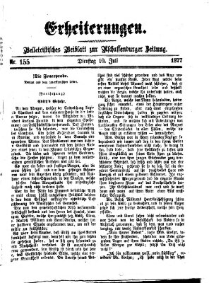 Erheiterungen (Aschaffenburger Zeitung) Dienstag 10. Juli 1877