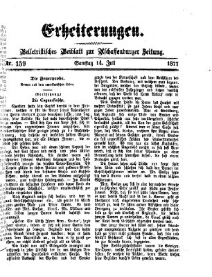 Erheiterungen (Aschaffenburger Zeitung) Samstag 14. Juli 1877