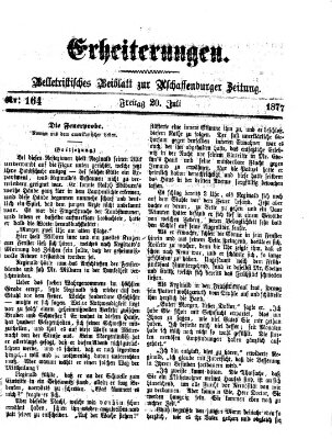 Erheiterungen (Aschaffenburger Zeitung) Freitag 20. Juli 1877