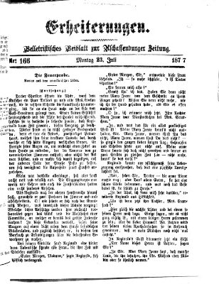 Erheiterungen (Aschaffenburger Zeitung) Montag 23. Juli 1877