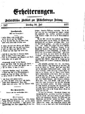 Erheiterungen (Aschaffenburger Zeitung) Dienstag 24. Juli 1877