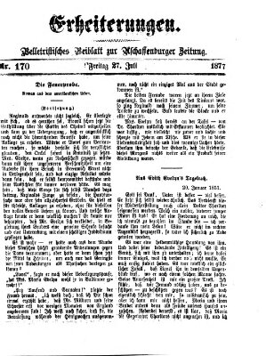 Erheiterungen (Aschaffenburger Zeitung) Freitag 27. Juli 1877