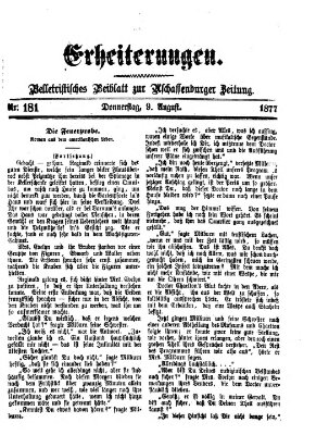 Erheiterungen (Aschaffenburger Zeitung) Donnerstag 9. August 1877