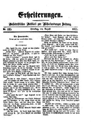 Erheiterungen (Aschaffenburger Zeitung) Dienstag 14. August 1877