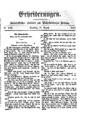 Erheiterungen (Aschaffenburger Zeitung) Samstag 18. August 1877