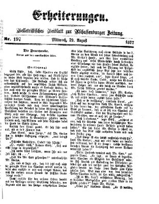 Erheiterungen (Aschaffenburger Zeitung) Mittwoch 29. August 1877