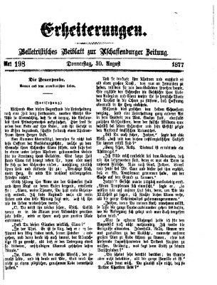 Erheiterungen (Aschaffenburger Zeitung) Donnerstag 30. August 1877