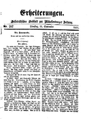 Erheiterungen (Aschaffenburger Zeitung) Dienstag 11. September 1877