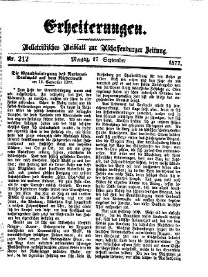 Erheiterungen (Aschaffenburger Zeitung) Montag 17. September 1877