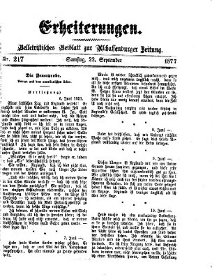 Erheiterungen (Aschaffenburger Zeitung) Samstag 22. September 1877