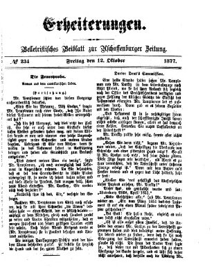 Erheiterungen (Aschaffenburger Zeitung) Freitag 12. Oktober 1877