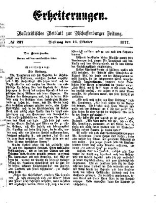 Erheiterungen (Aschaffenburger Zeitung) Dienstag 16. Oktober 1877