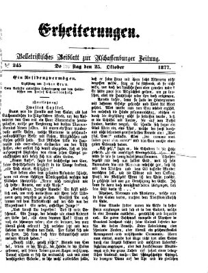 Erheiterungen (Aschaffenburger Zeitung) Donnerstag 25. Oktober 1877