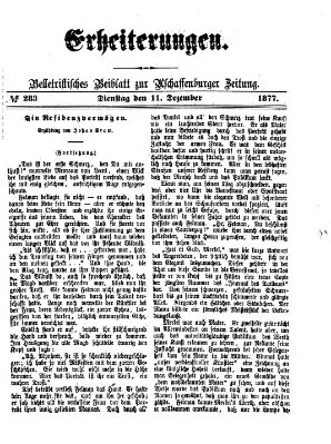 Erheiterungen (Aschaffenburger Zeitung) Dienstag 11. Dezember 1877