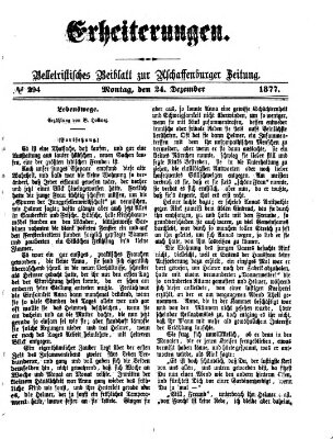 Erheiterungen (Aschaffenburger Zeitung) Montag 24. Dezember 1877