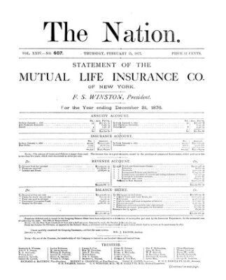 The nation Donnerstag 15. Februar 1877