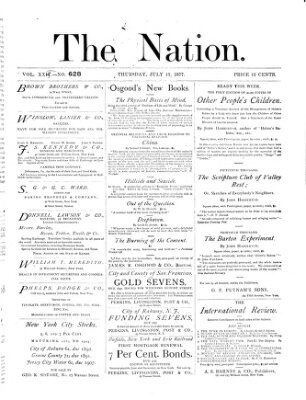 The nation Donnerstag 12. Juli 1877