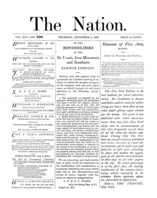 The nation Donnerstag 6. September 1877