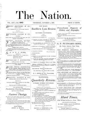 The nation Donnerstag 4. Oktober 1877