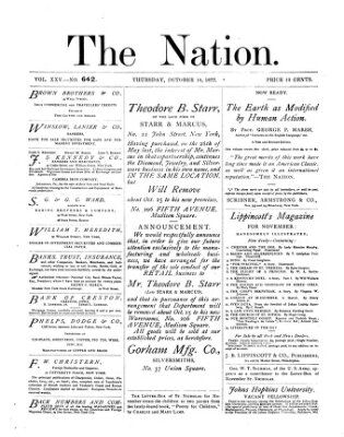 The nation Donnerstag 18. Oktober 1877