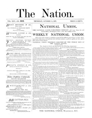 The nation Donnerstag 25. Oktober 1877