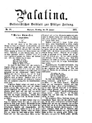 Palatina (Pfälzer Zeitung) Dienstag 23. Januar 1877