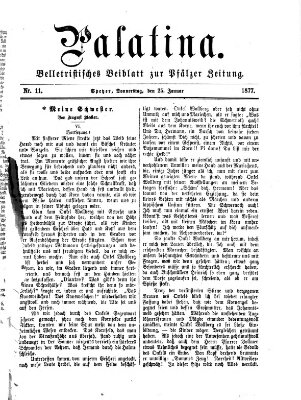 Palatina (Pfälzer Zeitung) Donnerstag 25. Januar 1877