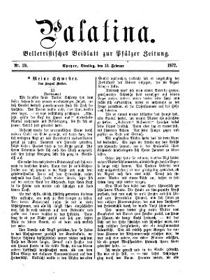 Palatina (Pfälzer Zeitung) Dienstag 13. Februar 1877