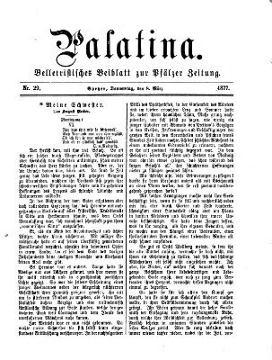 Palatina (Pfälzer Zeitung) Donnerstag 8. März 1877