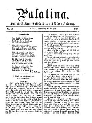 Palatina (Pfälzer Zeitung) Donnerstag 17. Mai 1877