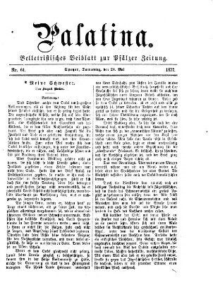 Palatina (Pfälzer Zeitung) Donnerstag 24. Mai 1877