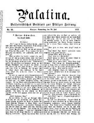 Palatina (Pfälzer Zeitung) Donnerstag 26. Juli 1877