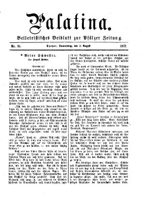 Palatina (Pfälzer Zeitung) Donnerstag 2. August 1877