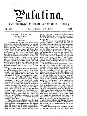 Palatina (Pfälzer Zeitung) Dienstag 30. Oktober 1877