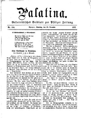 Palatina (Pfälzer Zeitung) Samstag 29. Dezember 1877