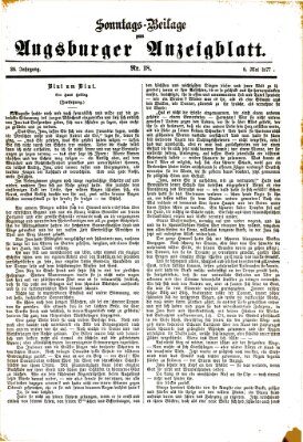 Augsburger Anzeigeblatt. Sonntags-Beilage zum Augsburger Anzeigblatt (Augsburger Anzeigeblatt) Sonntag 6. Mai 1877