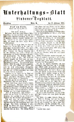 Lindauer Tagblatt für Stadt und Land. Unterhaltungs-Blatt zum Lindauer Tagblatt (Lindauer Tagblatt für Stadt und Land) Samstag 24. Februar 1877