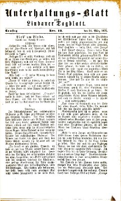 Lindauer Tagblatt für Stadt und Land. Unterhaltungs-Blatt zum Lindauer Tagblatt (Lindauer Tagblatt für Stadt und Land) Samstag 24. März 1877