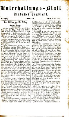 Lindauer Tagblatt für Stadt und Land. Unterhaltungs-Blatt zum Lindauer Tagblatt (Lindauer Tagblatt für Stadt und Land) Samstag 14. April 1877