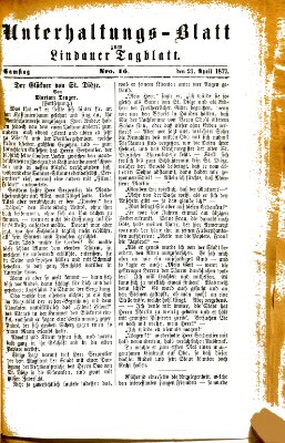 Lindauer Tagblatt für Stadt und Land. Unterhaltungs-Blatt zum Lindauer Tagblatt (Lindauer Tagblatt für Stadt und Land) Samstag 21. April 1877