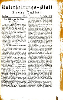 Lindauer Tagblatt für Stadt und Land. Unterhaltungs-Blatt zum Lindauer Tagblatt (Lindauer Tagblatt für Stadt und Land) Samstag 28. April 1877