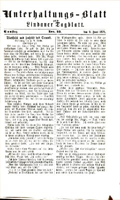 Lindauer Tagblatt für Stadt und Land. Unterhaltungs-Blatt zum Lindauer Tagblatt (Lindauer Tagblatt für Stadt und Land) Samstag 9. Juni 1877