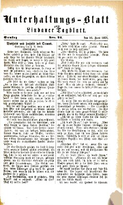 Lindauer Tagblatt für Stadt und Land. Unterhaltungs-Blatt zum Lindauer Tagblatt (Lindauer Tagblatt für Stadt und Land) Samstag 16. Juni 1877