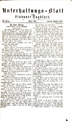 Lindauer Tagblatt für Stadt und Land. Unterhaltungs-Blatt zum Lindauer Tagblatt (Lindauer Tagblatt für Stadt und Land) Samstag 13. Oktober 1877