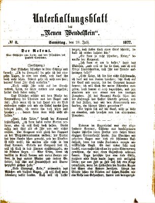 Wendelstein. Unterhaltungsblatt des Wendelstein (Wendelstein) Samstag 28. Juli 1877