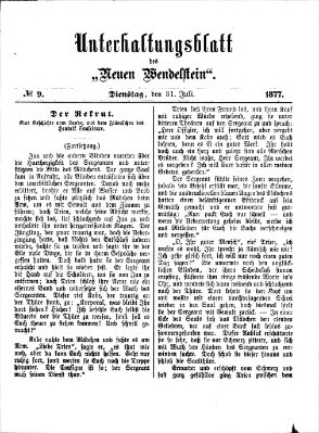 Wendelstein. Unterhaltungsblatt des Wendelstein (Wendelstein) Dienstag 31. Juli 1877