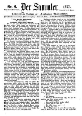 Der Sammler (Augsburger Abendzeitung) Samstag 13. Januar 1877